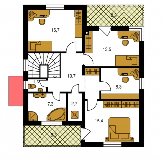 Mirror image | Floor plan of ground floor - CUBER